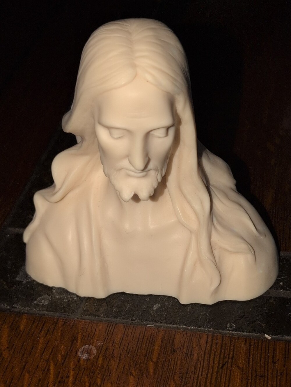 Vintage Italian Cream Alabaster Religious Bust Sculpture - Unbranded
